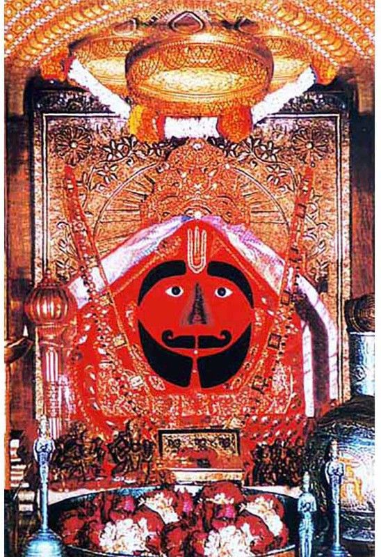 Poster N frame Salasar Balaji Hanuman UV Textured Decorative Art Print Premium Quality Wall Poster un framed (Rolled) Paper Print  (18 inch X 12 inch)