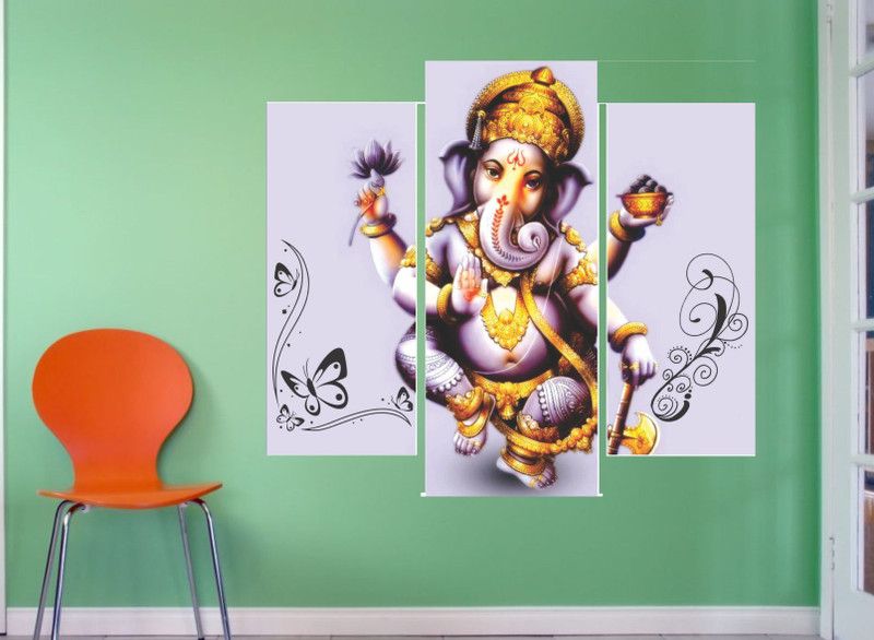 AK WALL STICKERS 67 cm SHREE GANESHA Self Adhesive Sticker  (Pack of 1)