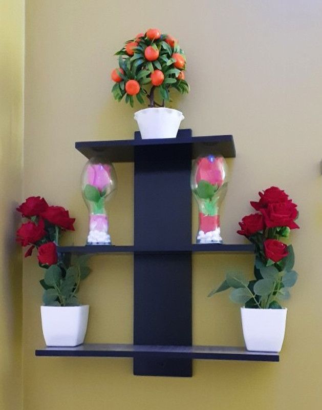 UNIQUE CRAFT HOUSE MDF Wall Shelf Wall Mount Wall Shelves For Living Room Home Décor MDF (Medium Density Fiber) Wall Shelf  (Number of Shelves - 3)