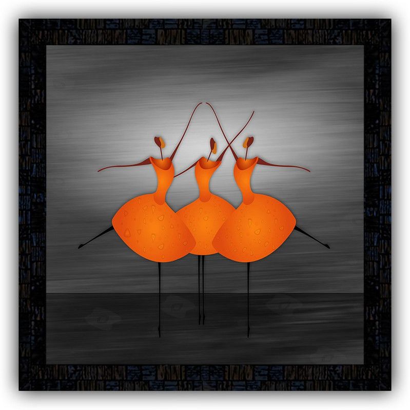 Poster N Frames framed poster of Modern Abstract art-18213 Digital Reprint 14 inch x 14 inch Painting  (With Frame)
