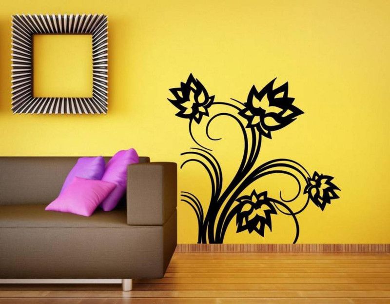 Prime Home Decor 60 cm decorative floral wall stickers Self Adhesive Sticker  (Pack of 1)