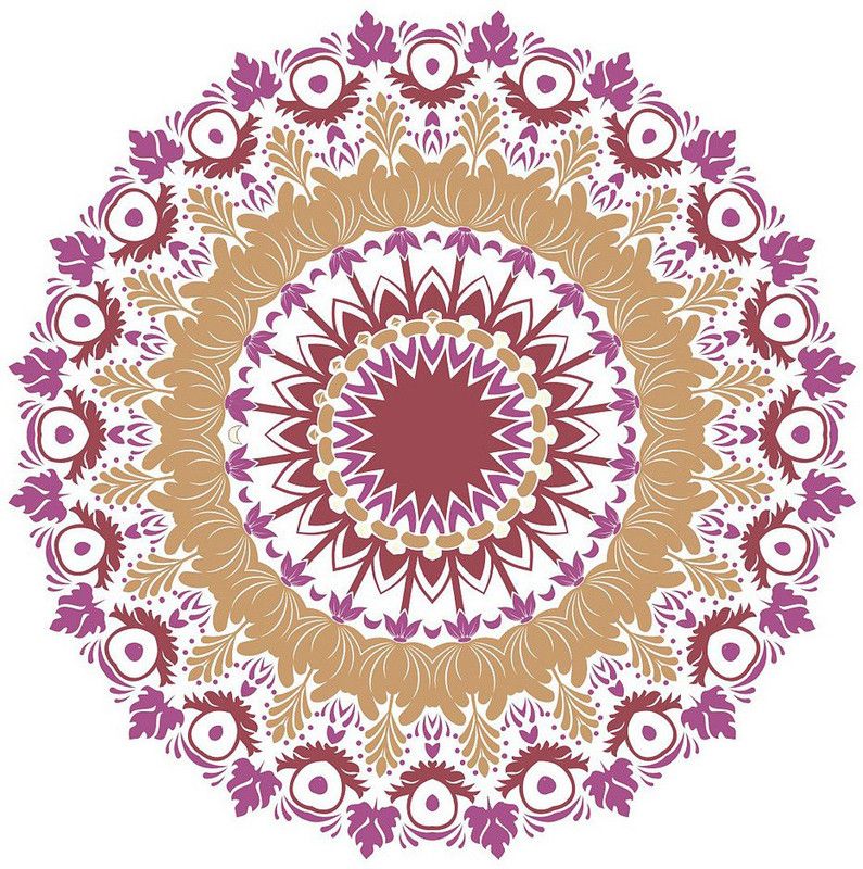 Decor Villa 60.96 cm Decor Villa thoughts rangoli Floor Sticker (24*24) Inch Sticker  (Pack of 1)