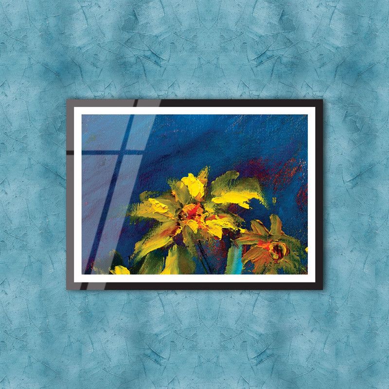 DWELLSINDIA Flower Bouquet Acrylic 17 inch x 12 inch Painting  (With Frame)