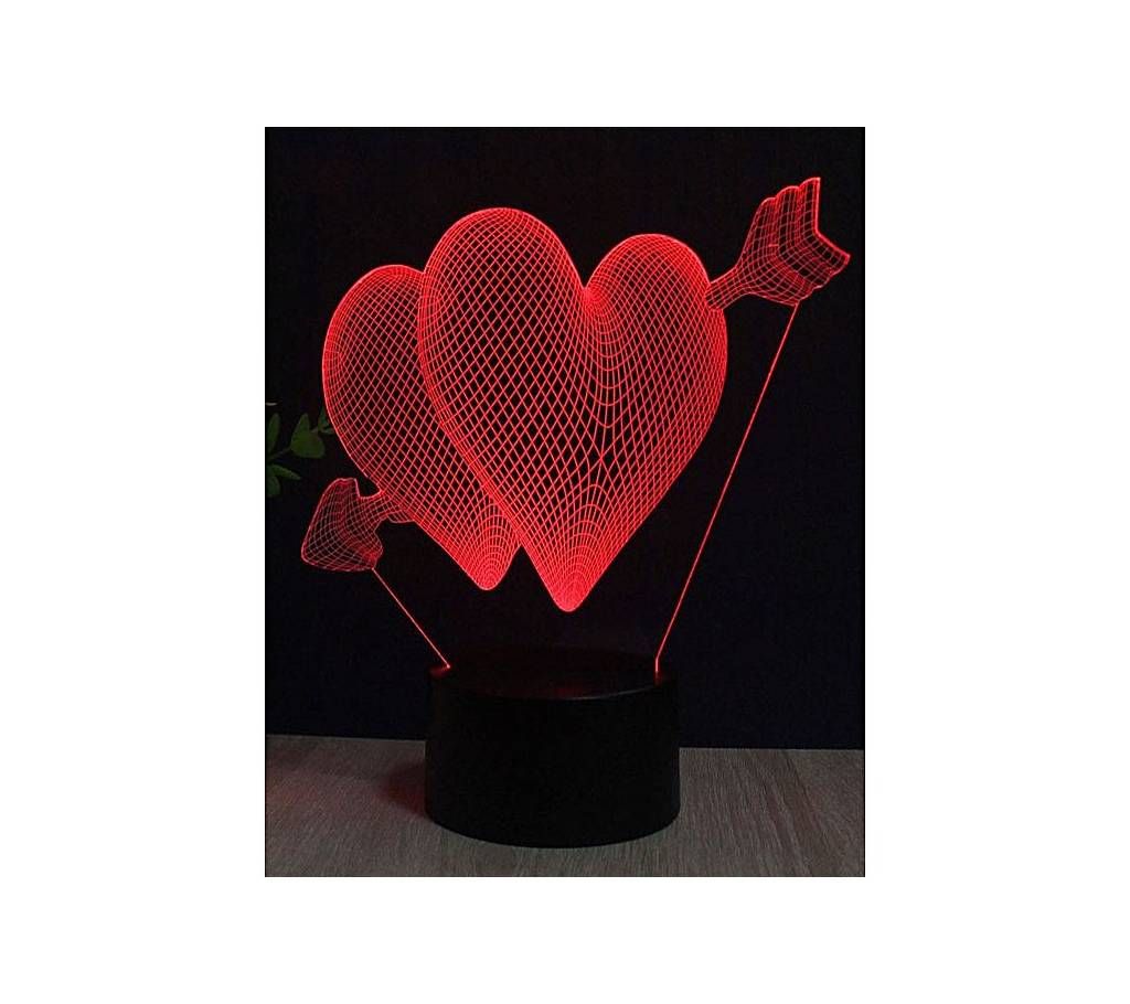 Arrow Heart-Creative 3d Visualization Lamp