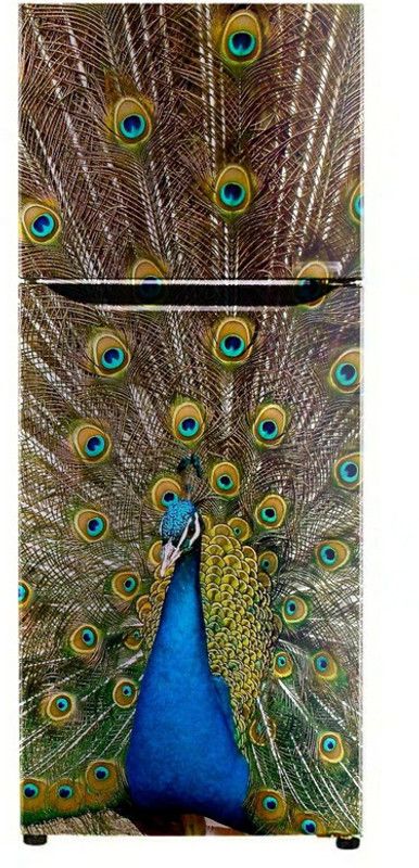 Advait Designs 60 cm Advait Designs abstract decorative peaceful peacock wallpaper poster Adhesive Vinyl sticker fridge wrap decorative sticker (pvc vinyl covering area 60cm X 160cm ) Self Adhesive Sticker  (Pack of 1)