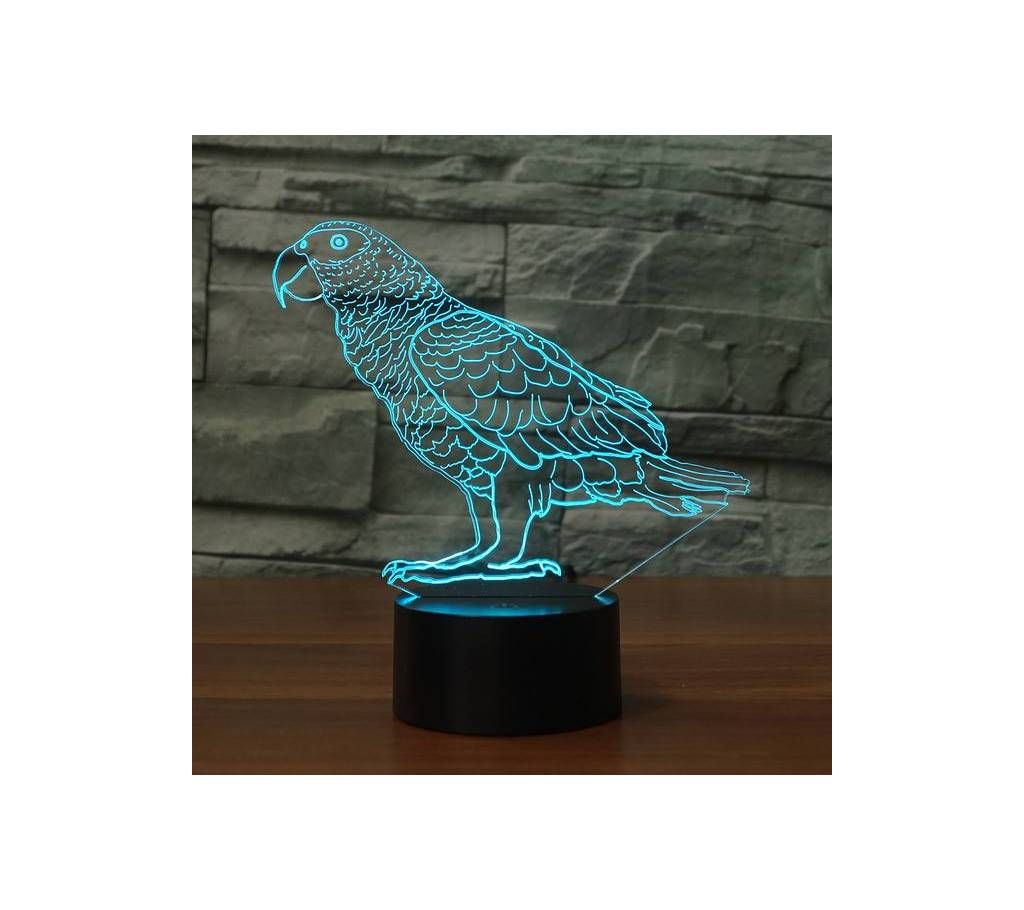 Parrot LED 3D Illusion Lamp