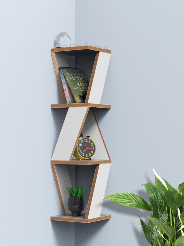 MDF (Medium Density Fiber) Wall Shelf (Number of Shelves - 4, White) MDF (Medium Density Fiber) Wall Shelf  (Number of Shelves - 4, White)