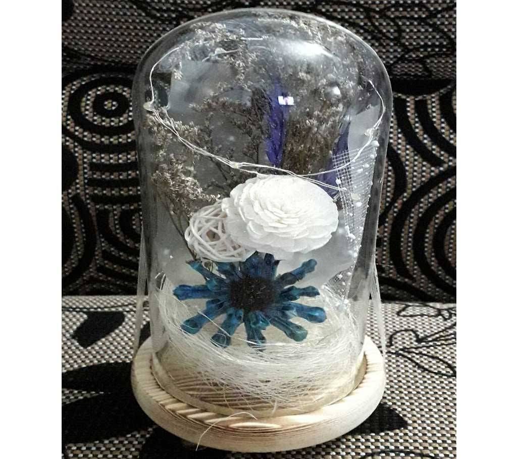 Glass & Wooden Unique Showpiece