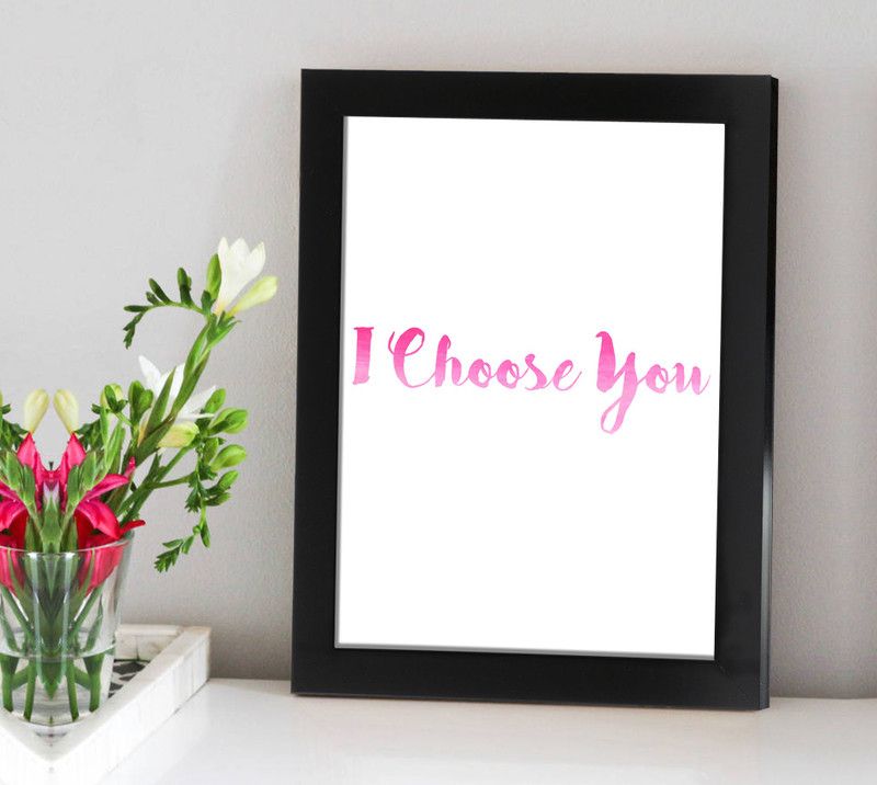 I choose you Paper Print  (30 inch X 21 inch, Framed)