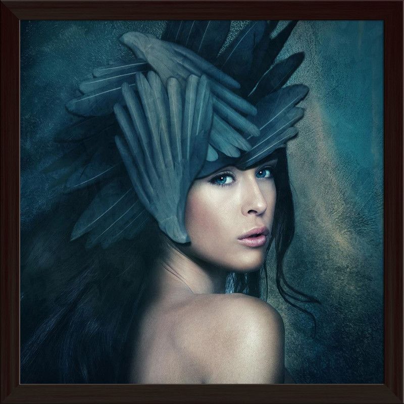 Artzfolio Digital Reprint 20.5 inch x 20.5 inch Painting  (With Frame)