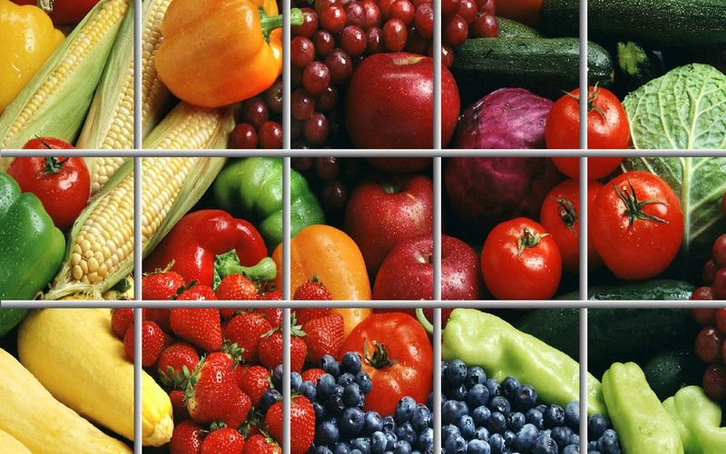 Ariba Decor 80 cm Waterproof Kitchen Veg/ Fresh Fruits Wallpaper/Wall Sticker Self Adhesive Sticker  (Pack of 1)