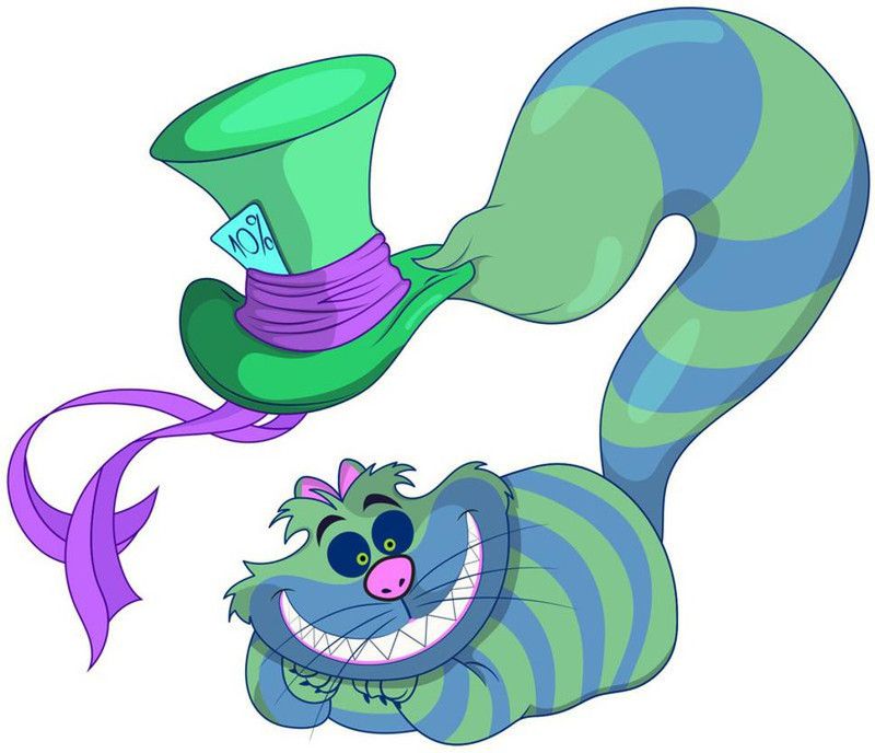 newlovelifecreations 60 cm Cheshire cat funny cartoon wall sticker Self Adhesive Sticker  (Pack of 1)