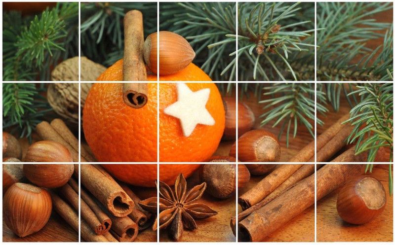 Asmi Collections 90 cm Fruits and Spices Removable Sticker  (Pack of 1)