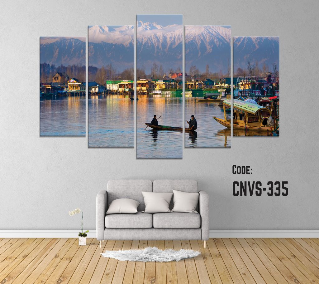 CNVS-335 Lake Boat Wall Canvas Art Prints 60 inch x 36 inch