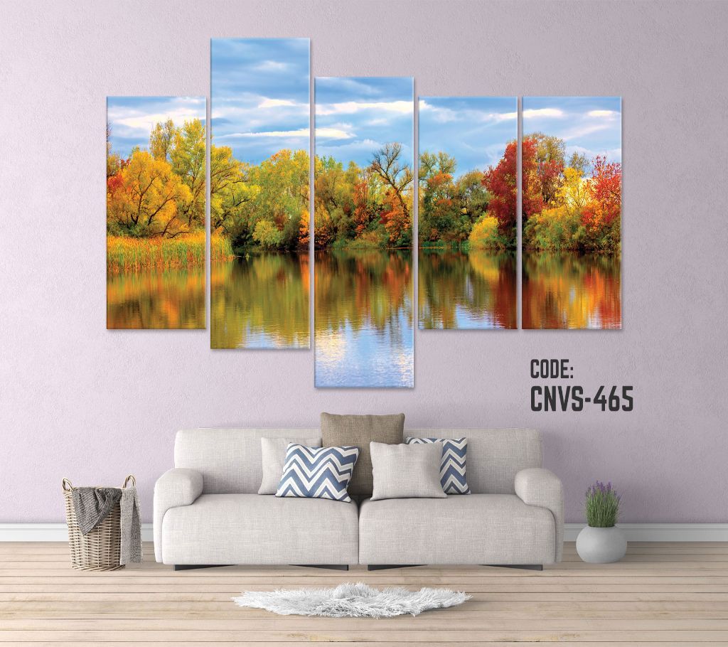 CNVS-465 Lake Nature Wall Canvas Art Prints 48 inch x 36 inch