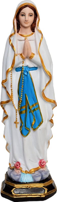 KariGhar our Lady Of Lourdes Decorative Showpiece - 29.4 cm  (Polyresin, Multicolor)