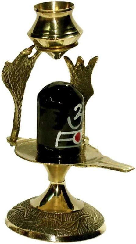 MAHADEV Decorative Showpiece - 10 cm  (Brass, Gold, Black)