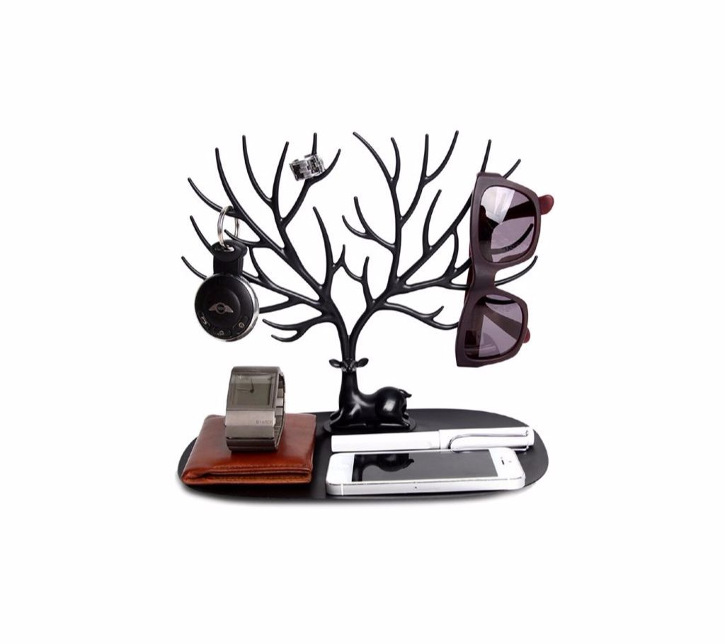 Creative Organizer Holder Rack Antler Shape Black Storage Racks Cases & Displays