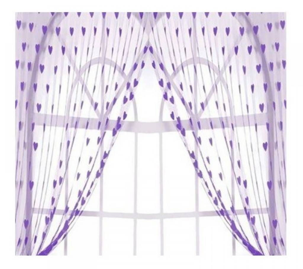 Heart sharp net Porda 2pcs - White