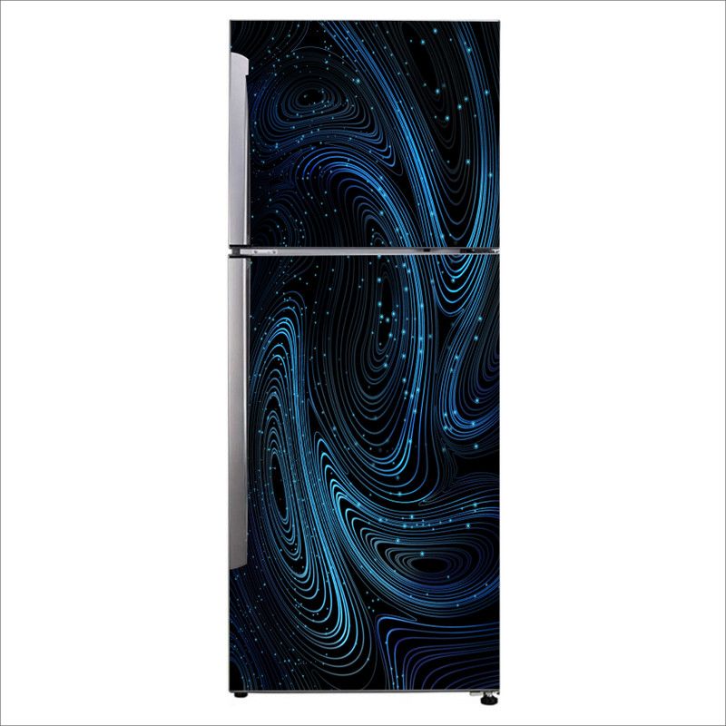 Advait Designs 60 cm Advait Designs Decorative considering the color blue blue color electric blue water Exta Large Sticker For Fridge Décor Self Adhesive Sticker  (Pack of 1)