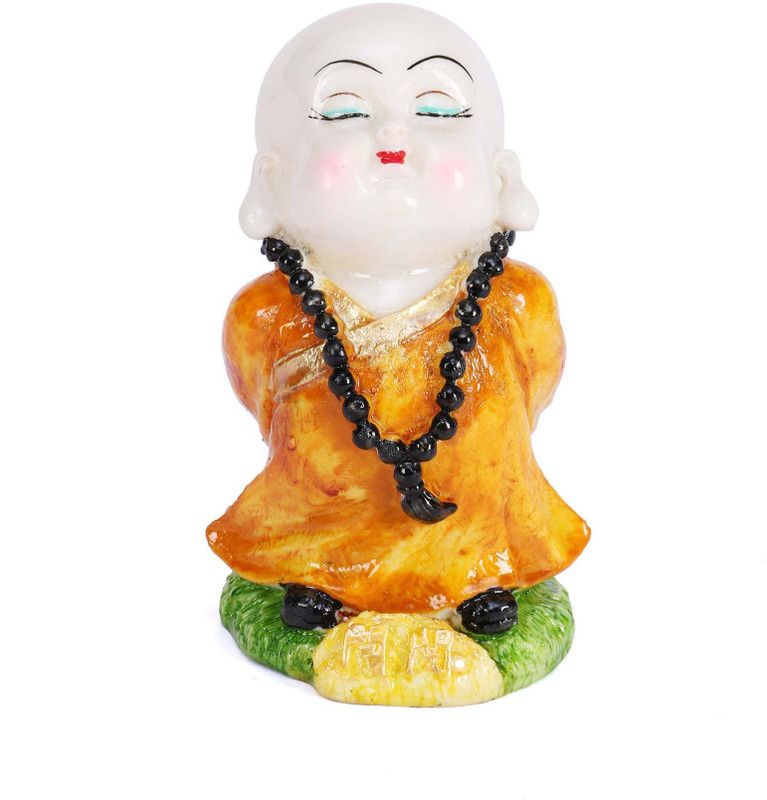 Aspiration collection Yellow Polyresin Musical Buddha Idol Decorative Showpiece - 16.5 cm  (Polyresin, Yellow)