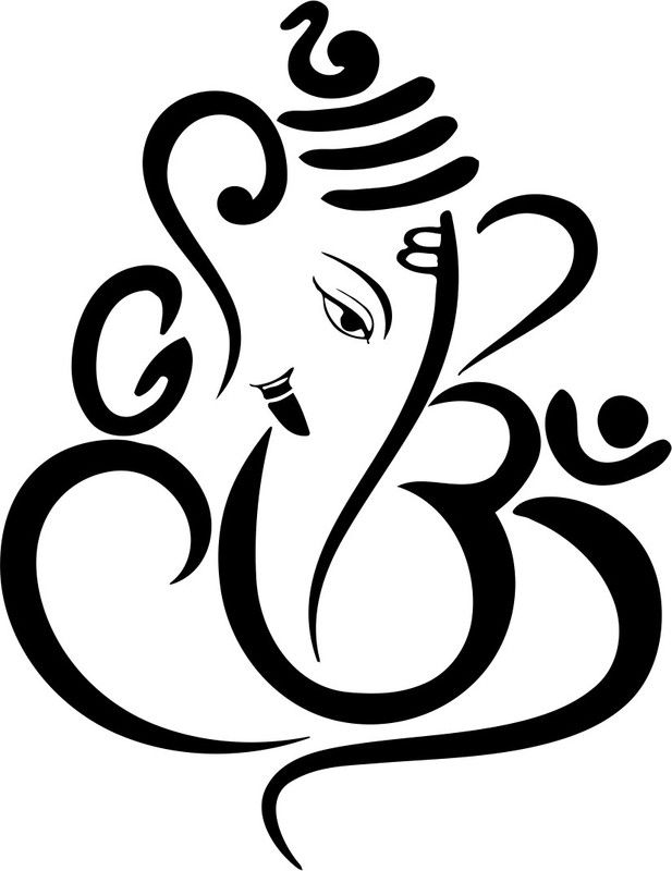AriseDecor 43 cm Ganesha Wall Sticker and Home Décor Self Adhesive Sticker  (Pack of 1)