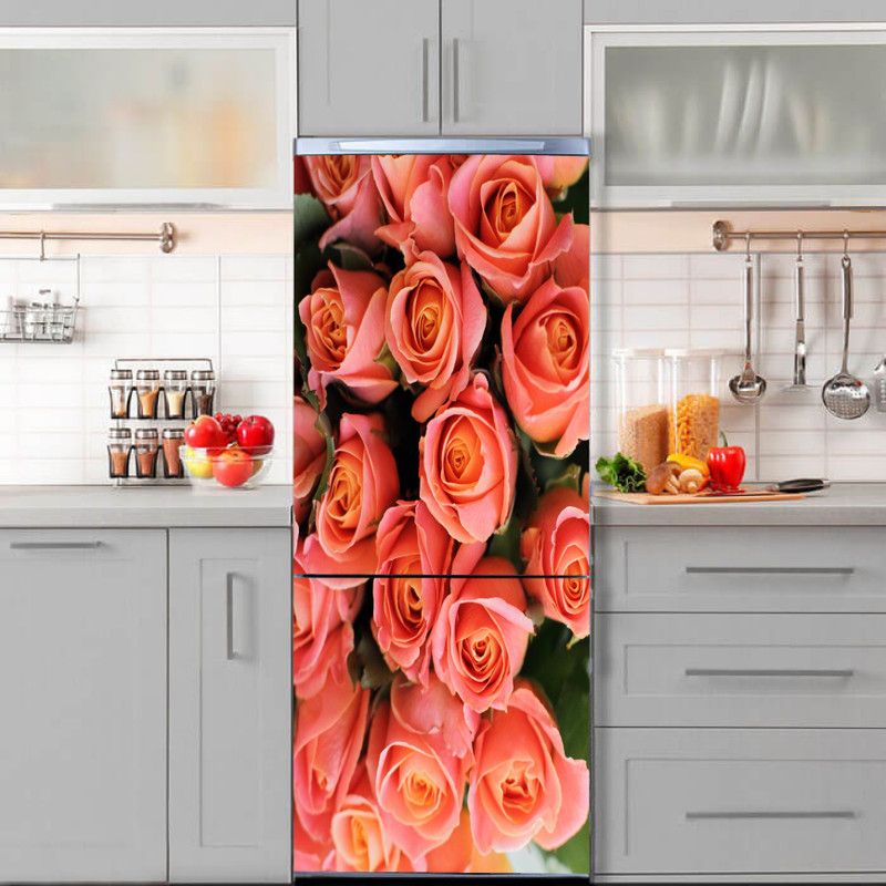 K2A Studio 60 cm coral plant floribunda flowering plant factory Self Adhesive Sticker  (Pack of 1)