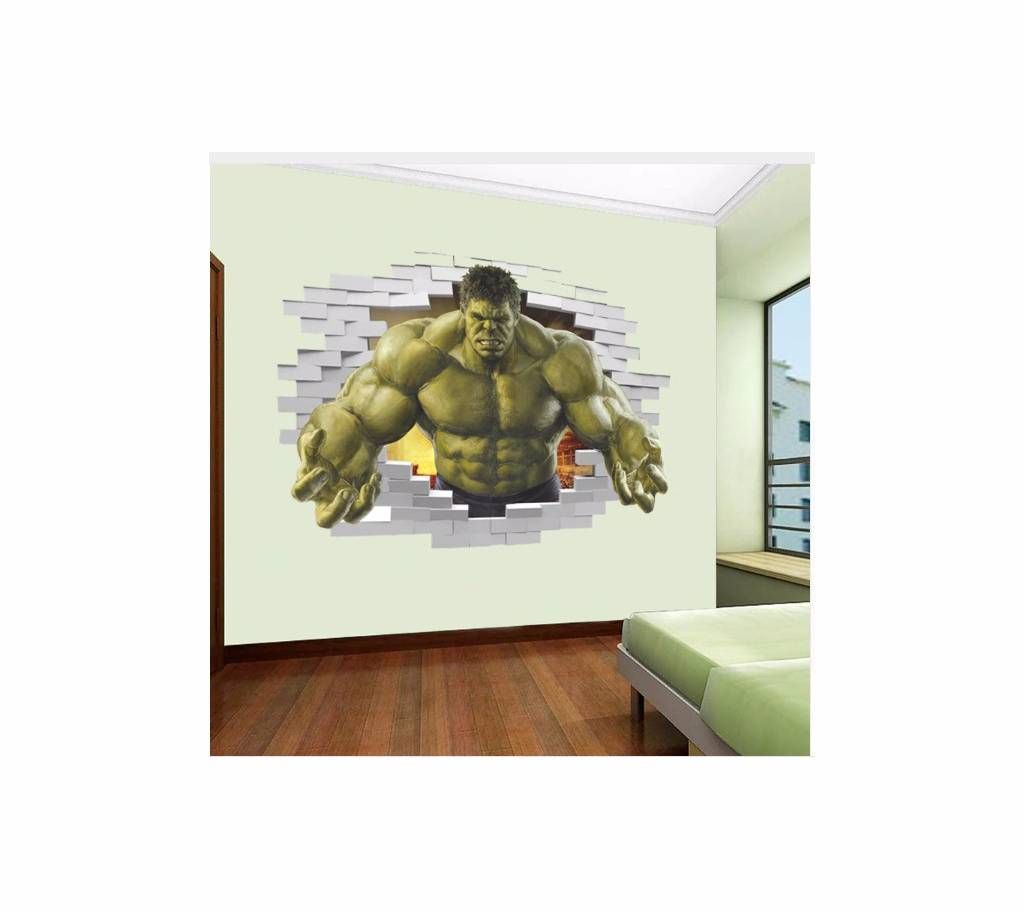 3d effect Avengers Hulk hero wall sticker