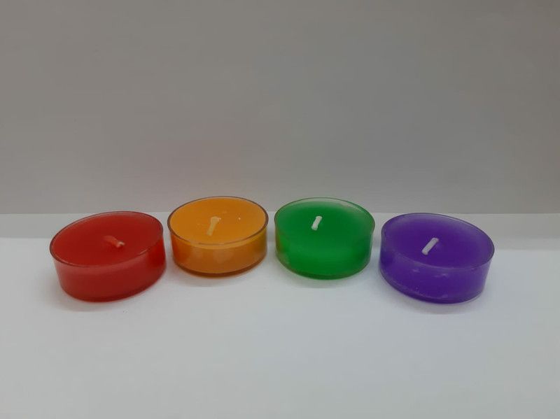 RVJD CREATIONS RvjdCN04 Candle  (Multicolor, Pack of 4)