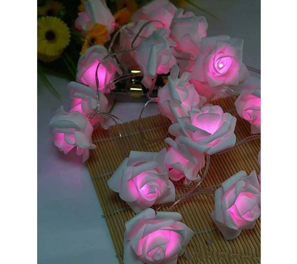 20 LEDs 8 Modes Rose Flower Indoor Outdoor Fairy String Light