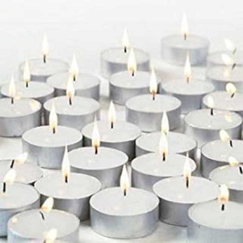 KDC White Tealight Candle pack of 50 Candle  (White, Pack of 50)