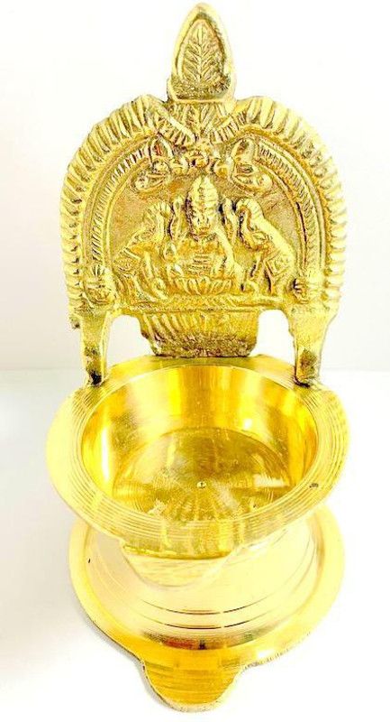 Robin Export Company Brass Table Diya  (Height: 4 inch)