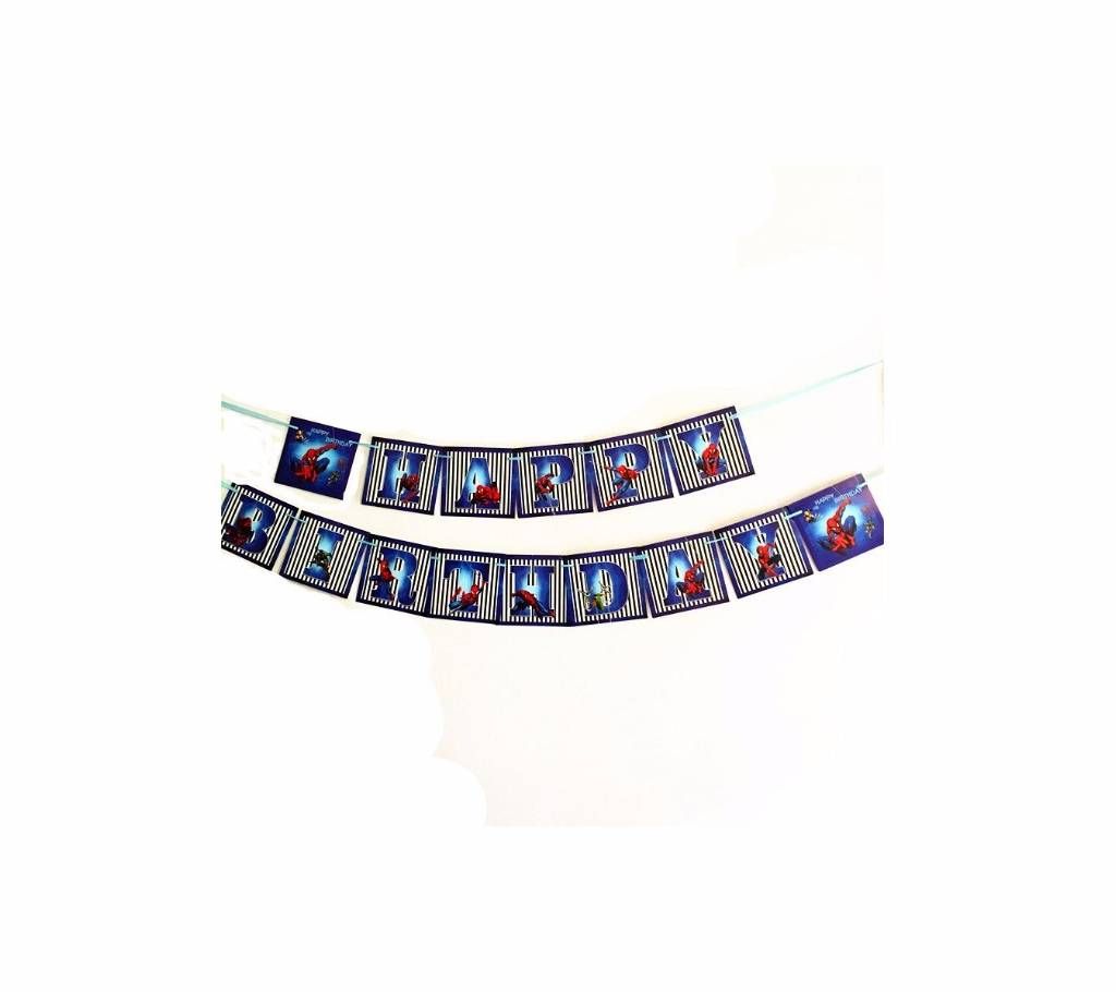 15pcs/lot spider-man happy birthday letter banner For birthday party decoration