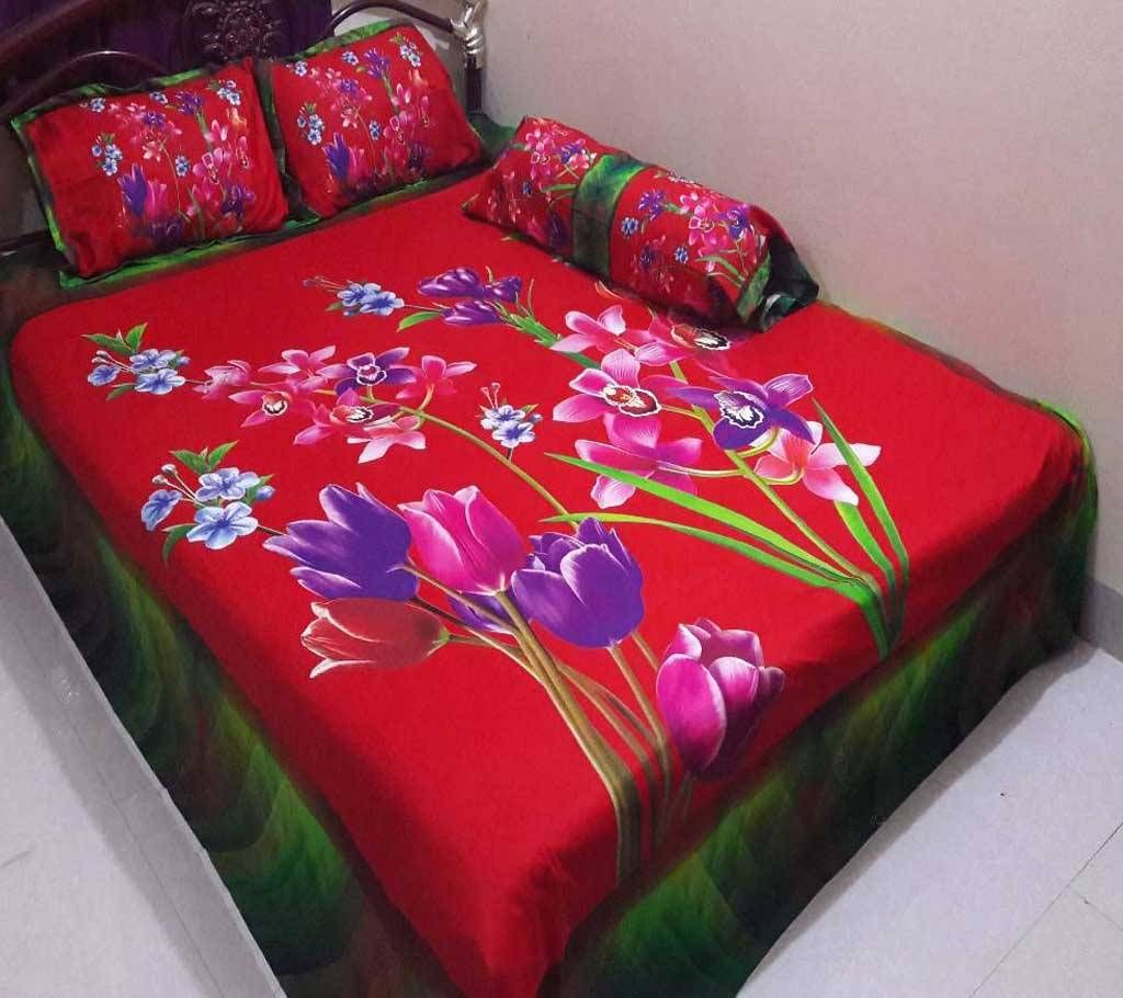 Cotton King Size Bed sheet Set - 4 Piece (BS 003)