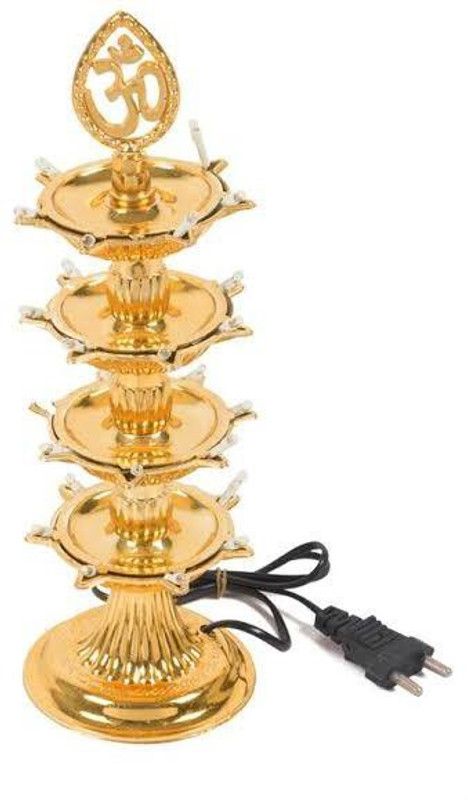 indvik 4 layer led lamp light Plastic (Pack of 2) Table Diya Set  (Height: 15 inch)