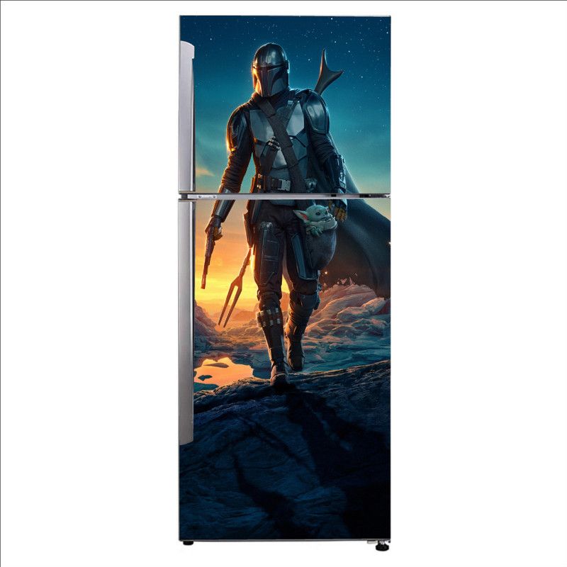 Advait Designs 60 cm Advait Designs Decorative the mandalorian grogu the mandalorian season 2 ahsoka tano star wars Exta Large Sticker For Fridge Décor Self Adhesive Sticker  (Pack of 1)
