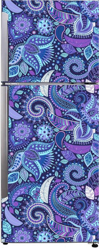 Advait Designs 60 cm Advait Designs fridge sticker for decorative flowers leaves abstract beautiful extra lardge fridge sticker for fridge decor (pvc vinyl multicolor) Self Adhesive Sticker  (Pack of 1)