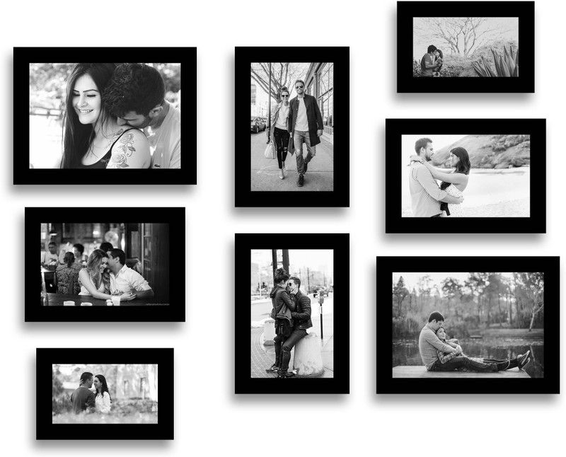 SWADESI STUFF MDF Personalized, Customized Gift Best Friends Reel Photo Collage gift for Friends, BFF with Frame, Birthday Gift,Anniversary Gift Wall  (Black, 8 Photo(s), 2 frame : 4x6 inch, 4 frame : 5x7 inch,2 frame : 6x8 inch)