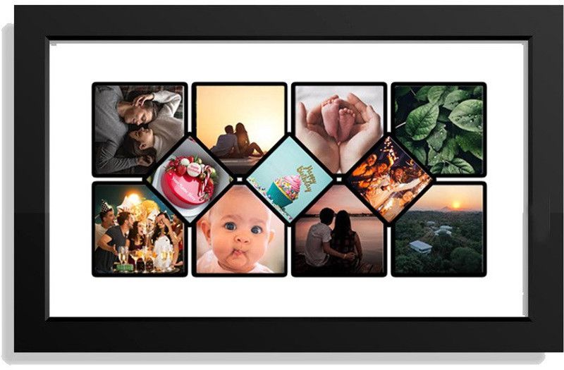 THE MEMORIA MDF Personalized, Customized Gift Best Friends Reel Photo Collage gift for Friends, BFF with Frame, Birthday Gift,Anniversary Gift Wall  (Black, 1 Photo(s), 7"x12")