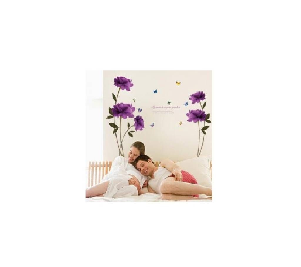 Wall Sticker,Purple Flower Wall Sticker