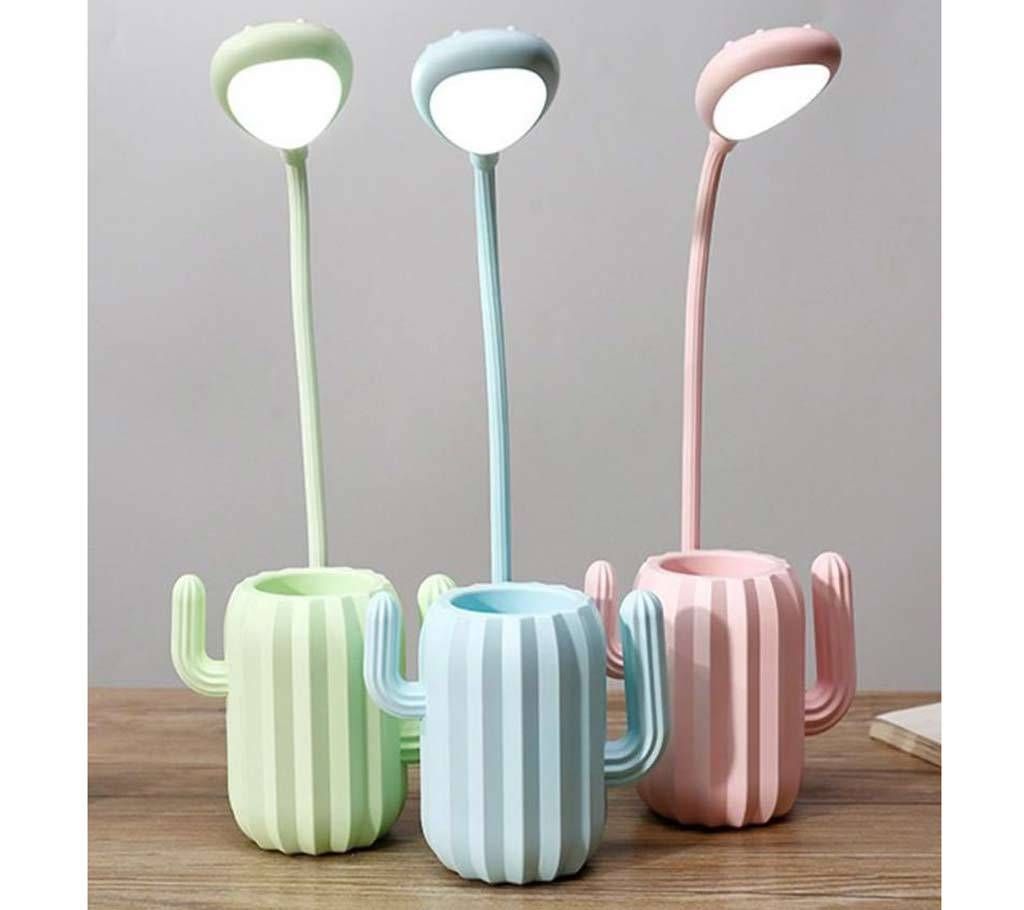 Foldable Portable Led Desk Lamp Usb Rechargeable Children Eye Protection Student Study Reading Led Table Lamp With Pen Holder- Random Color- DNM