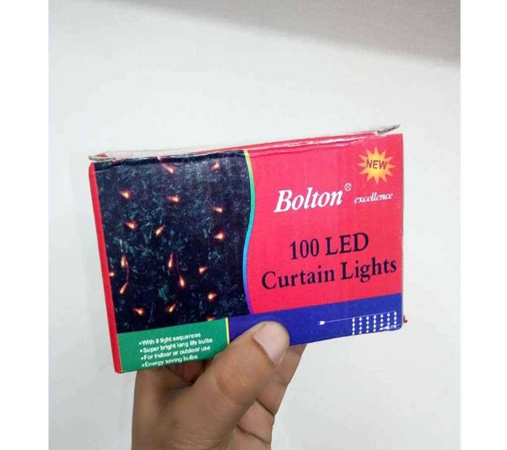 Warm White 100 LED Curtain Lights,  