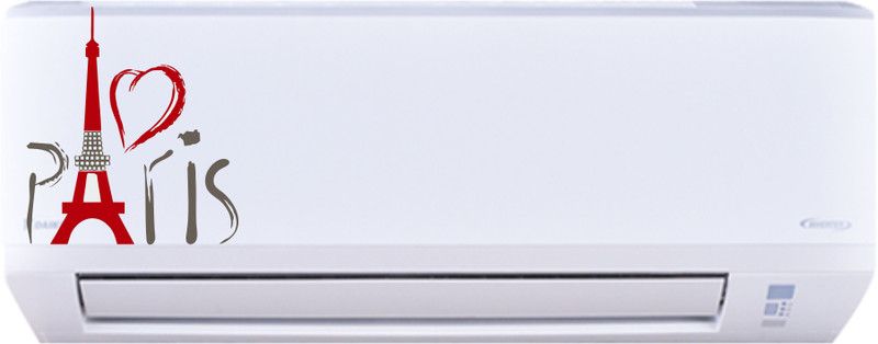 K2A Design 25 cm Multi Color Decorative Air conditioner Sticker - AC Sticker_PCAC21 Self Adhesive Sticker  (Pack of 1)