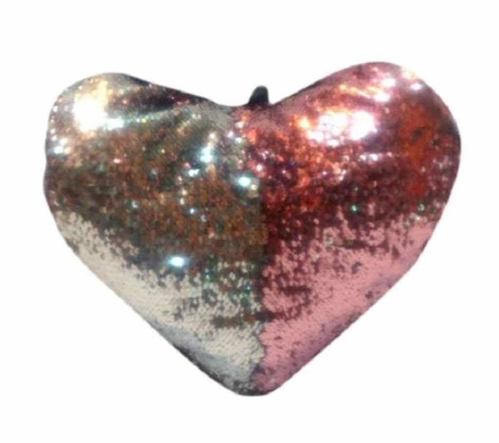 Heart Shape Pillow-Rose Gold & Silver