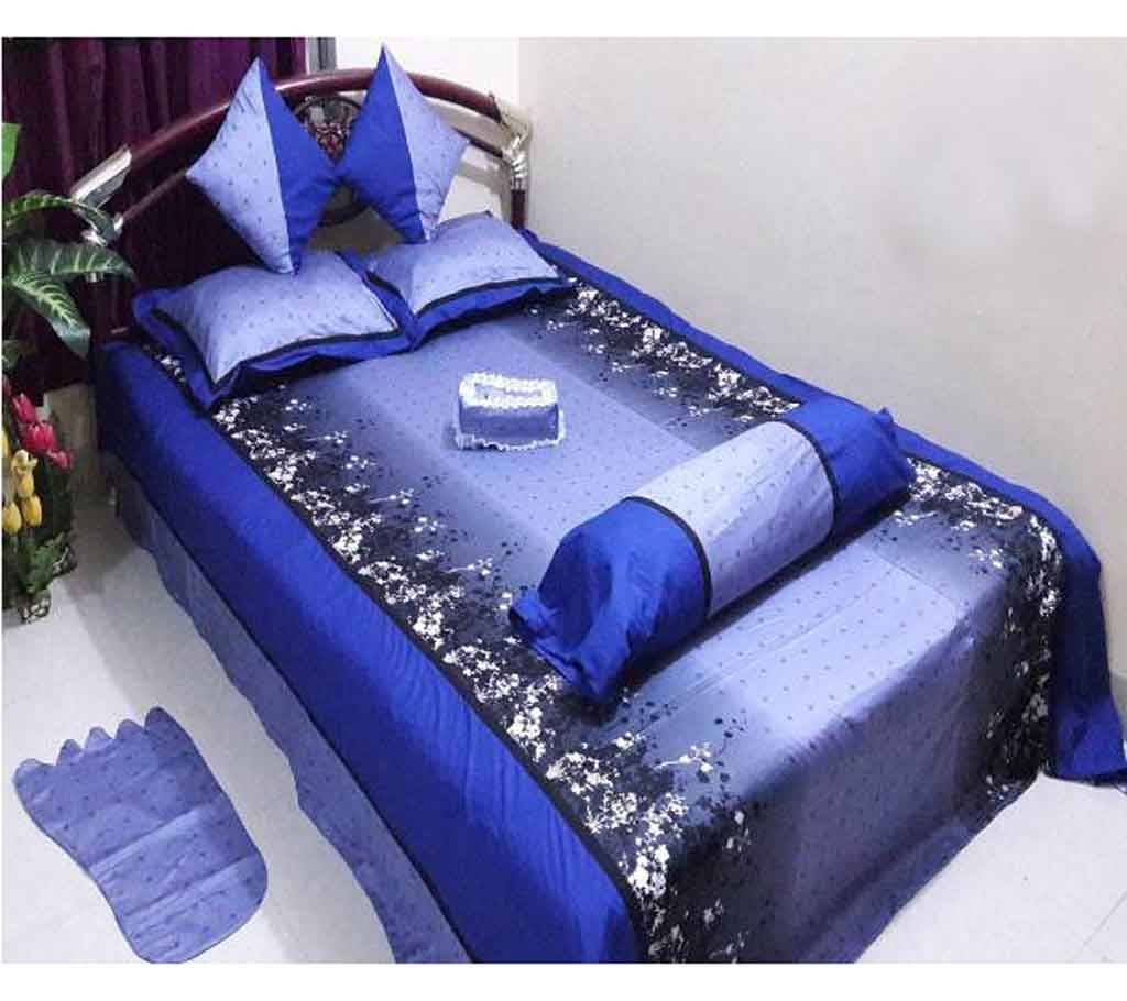8 pcs Panel Fabric Double Size Bed Sheet Set