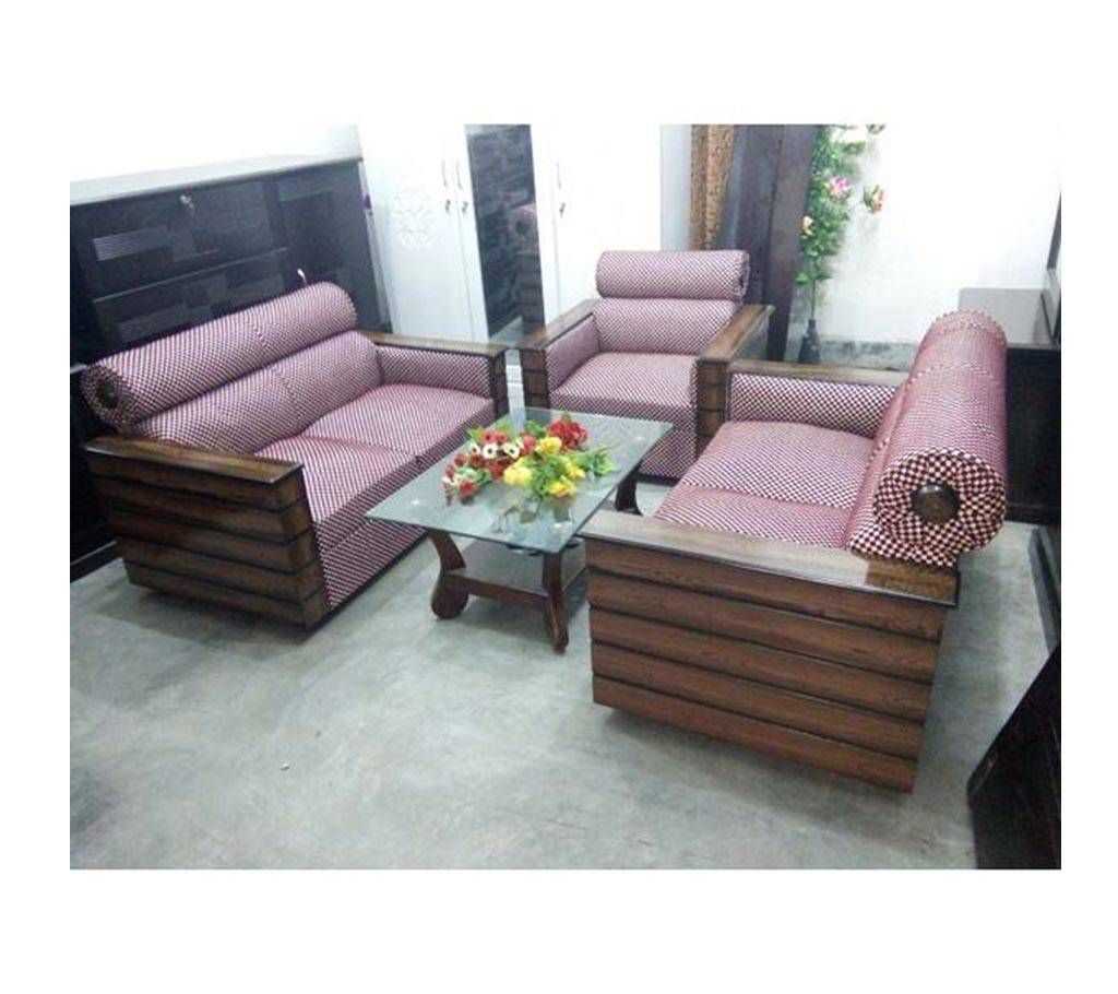 5 Seat Box Sofa Set (2+2+1) + Center Table