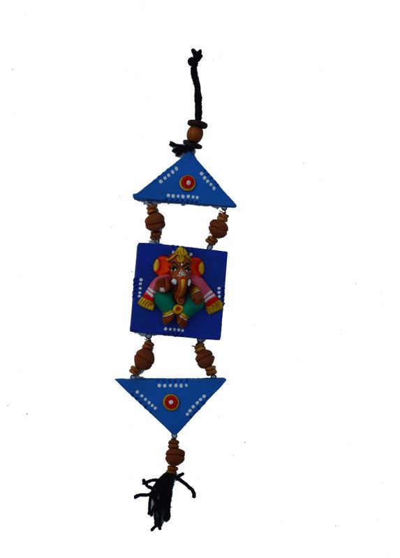 eCraftIndia Lord Ganesha Wall Hanging Decorative Showpiece - 36.83 cm  (Crystal, Brown, Green)