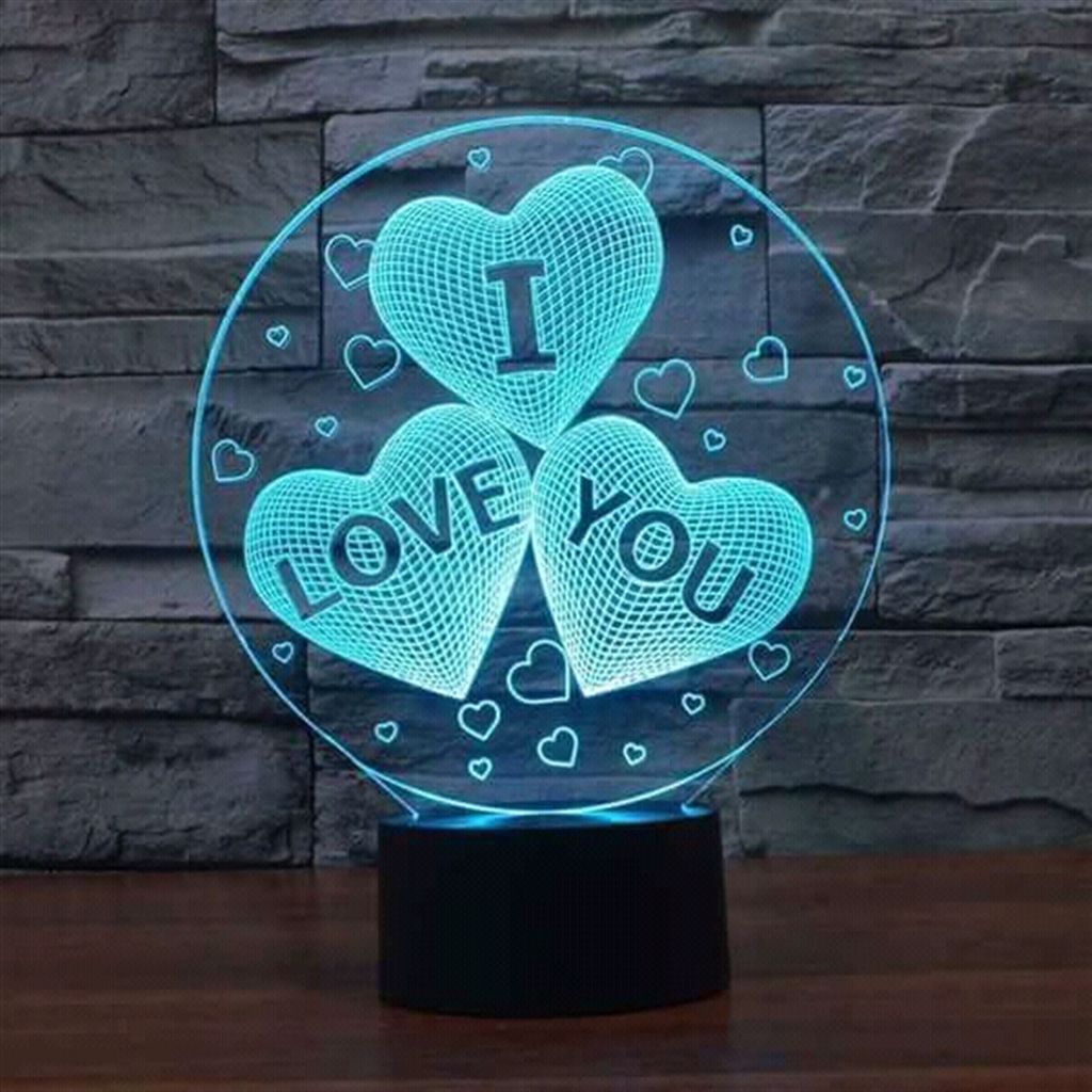 I love you Remote Control Lamp