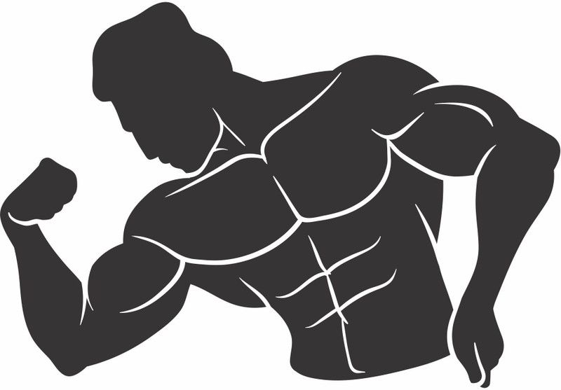 DECOR Production 147.32 cm "Gym_02" Decorative Wall Sticker (24 inch x 24 inch) Self Adhesive Sticker  (Pack of 1)