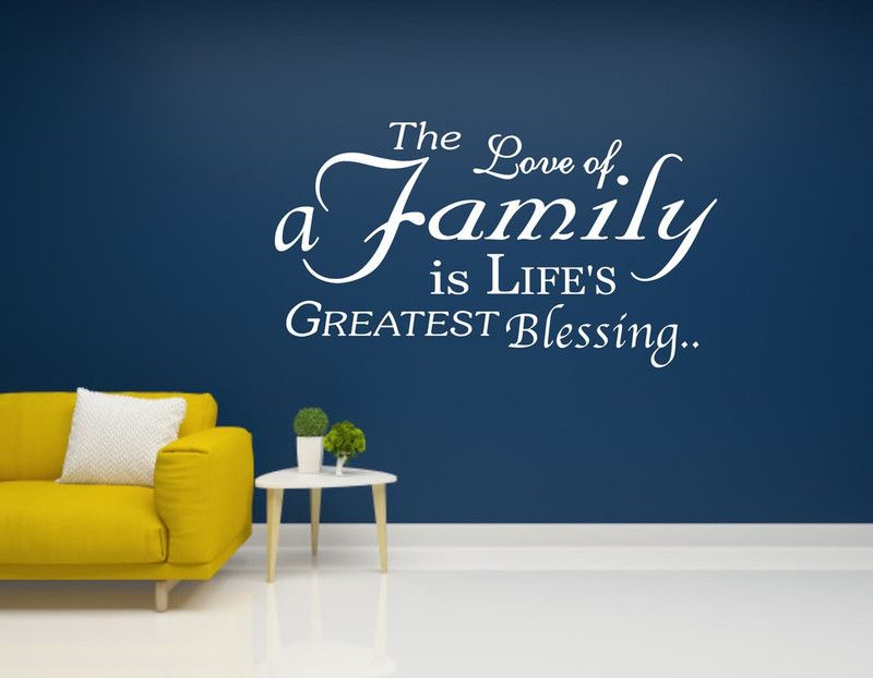 Decor studio 104 cm Family love quote Wall Decal Sticker (pvc vinyl,white) Reusable Sticker  (Pack of 1)